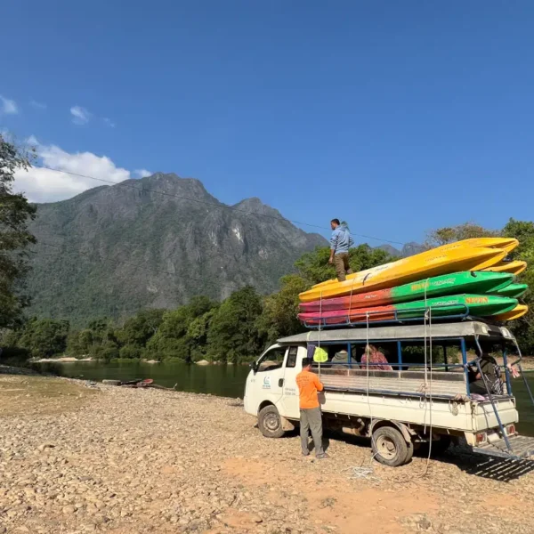 Nam Song Fluss in Vang Vieng